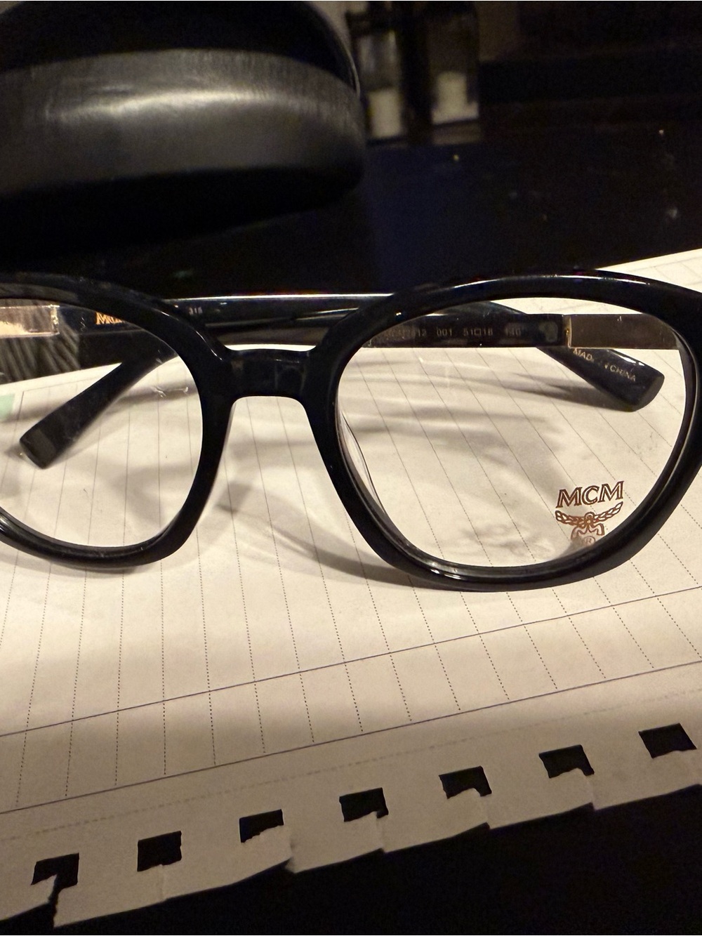 MCM Black Round-Aviator Optical Frames- no scrip NWT